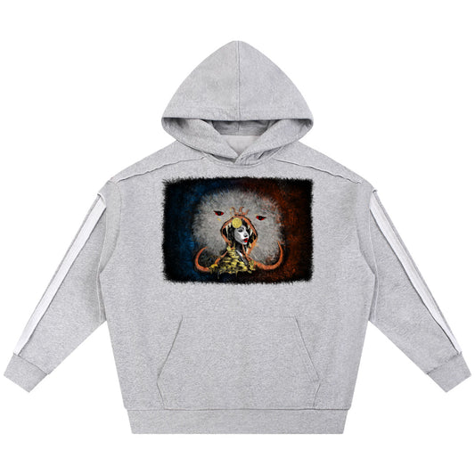 Devotion of the Desire, Feast of the Beast #2 | Contrast Tape Raw Edge Double Layered Hoodie