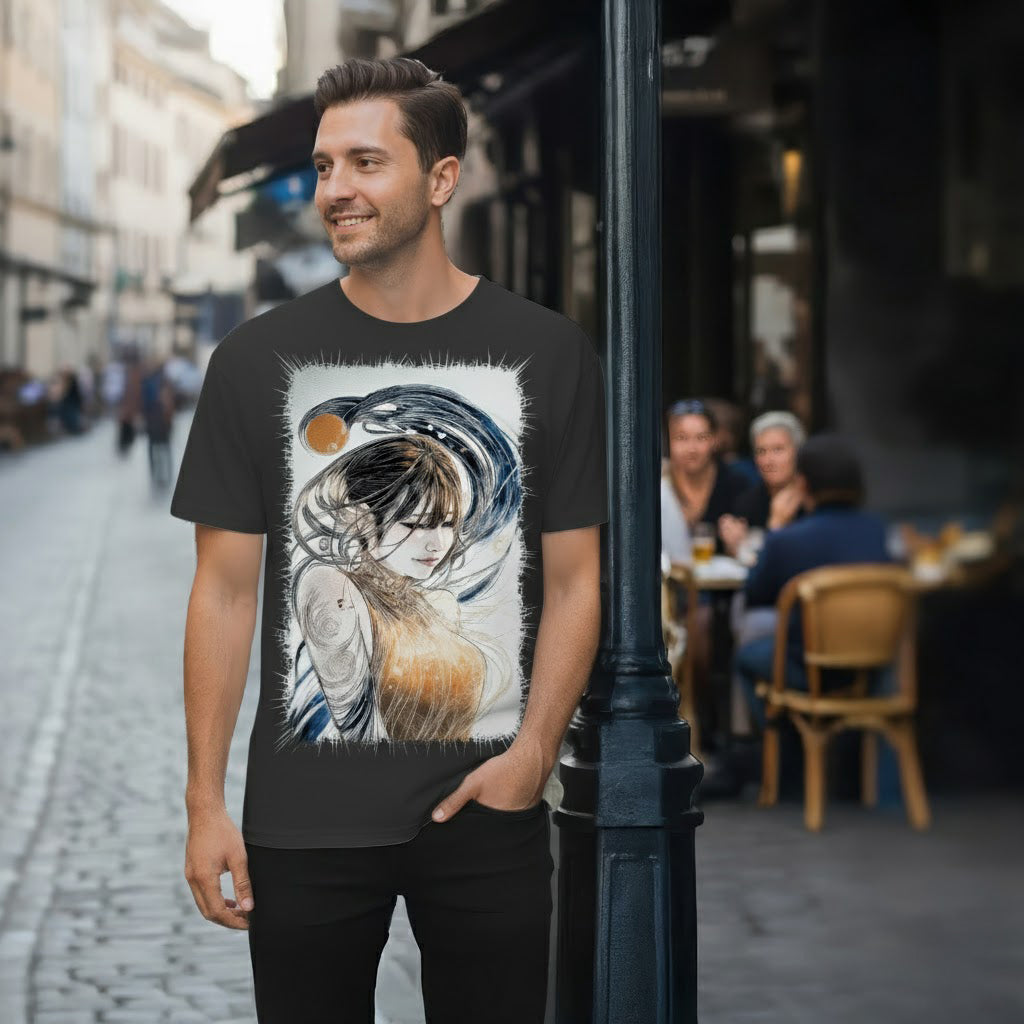 Golden Weave, Maiden Calmness #4 | Drop Shoulder Cotton T-Shirt