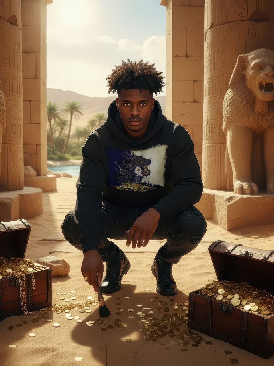 Devotion of the Desire, Feast of the Beast #1 | Contrast Tape Raw Edge Double Layered Hoodie