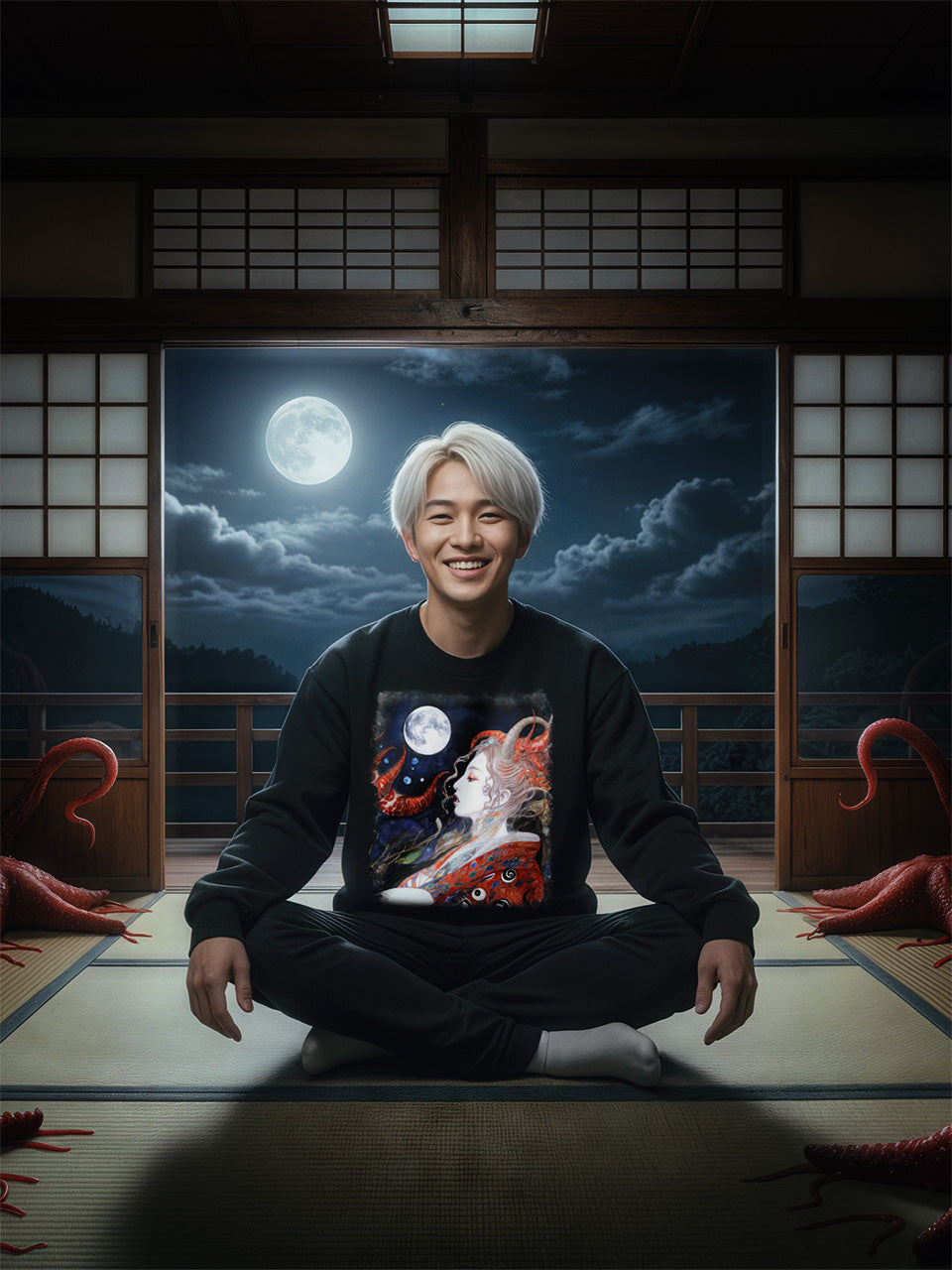 A Celestial Sorceress in the Moonlit Realm #1 | Heavyweight Essential Sweatshirt