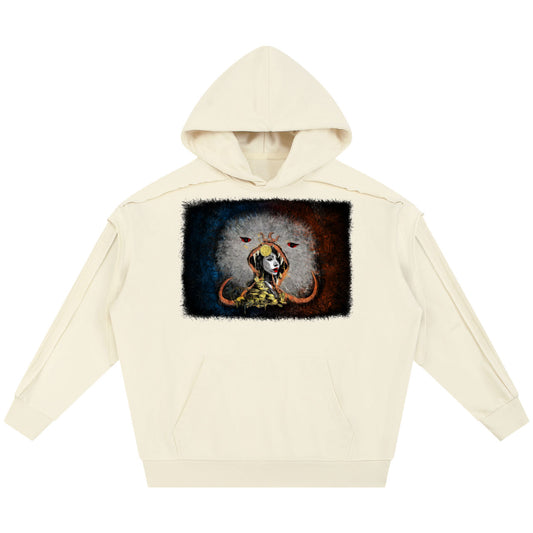 Devotion of the Desire, Feast of the Beast #2 | Contrast Tape Raw Edge Double Layered Hoodie