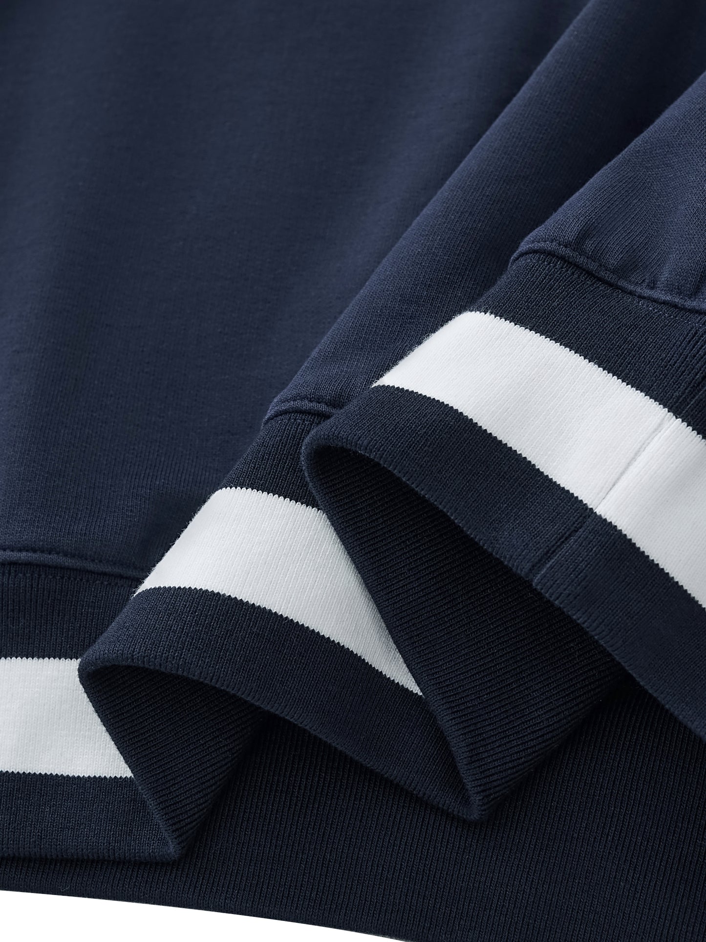 A Celestial Sorceress in the Moonlit Realm #1 | V-Neck Contrast Collar Boxy Sweatshirt